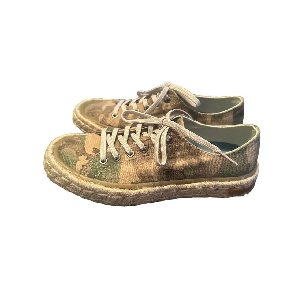 SeaVees Coronado Espadrille Distressed Twill Women’s Shoes Khaki camouflage US 7